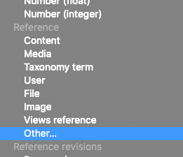 Dropdown select with Reference: Other selected